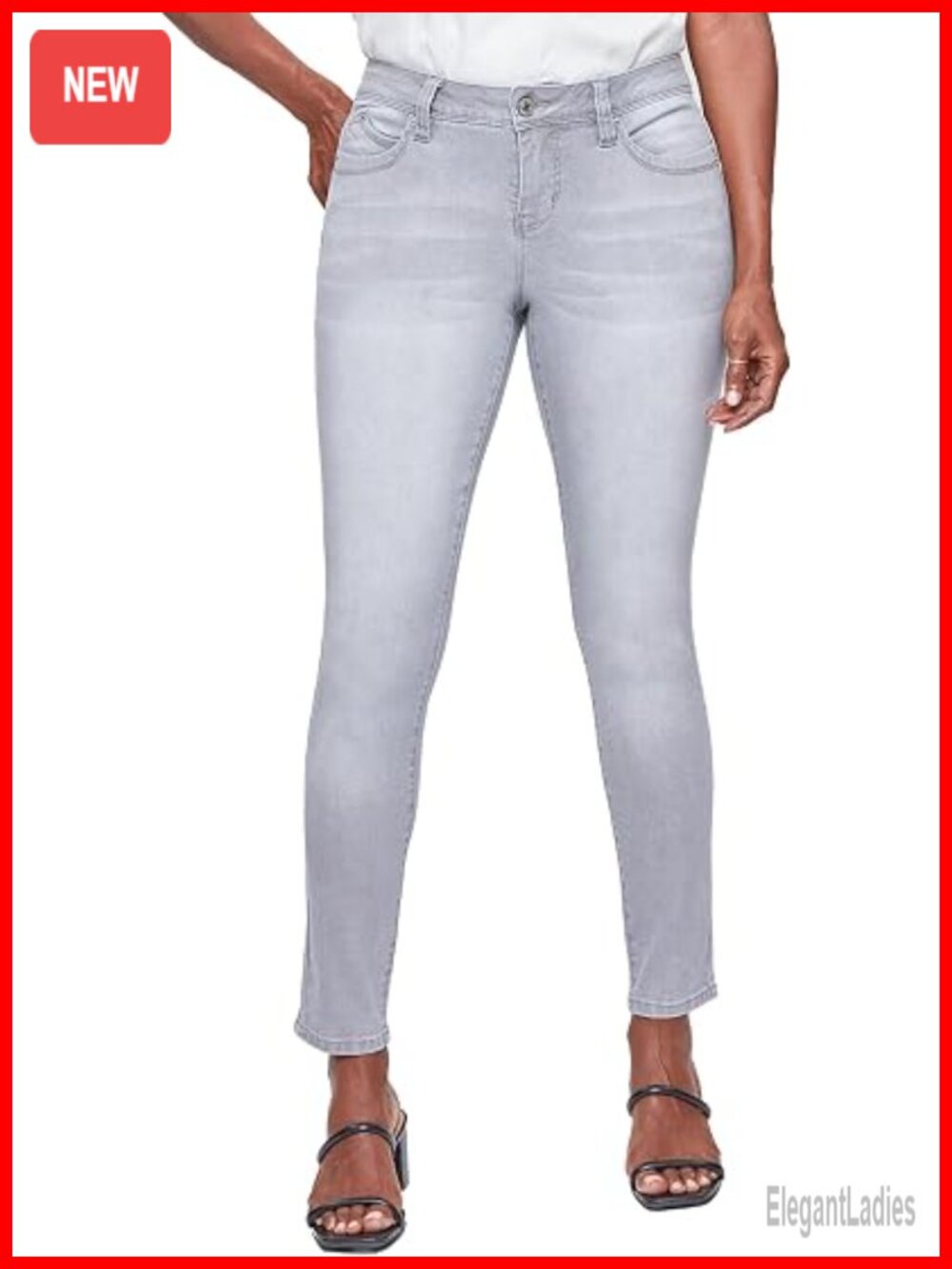 Mid-Rise Skinny Sustainable Jeans with Tummy Control